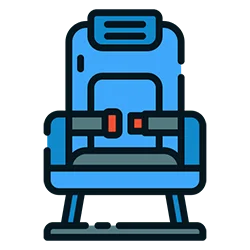 Illustration of a blue backpack